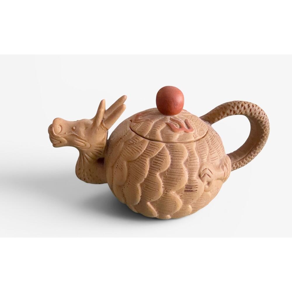 Rare Vintage Chinese Yixing Clay Dragon Teapot - Picture 4 of 12
